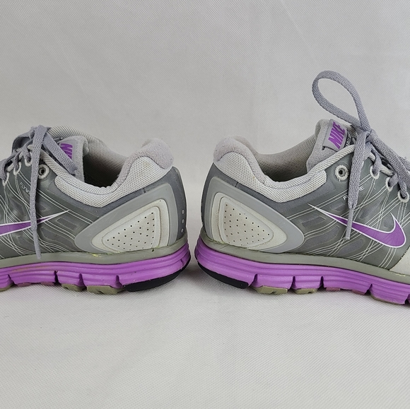 Nike Lunarglide 2 Flywire Women's (6) Gray and Purple Running Shoes 407647-051 - Picture 2 of 11